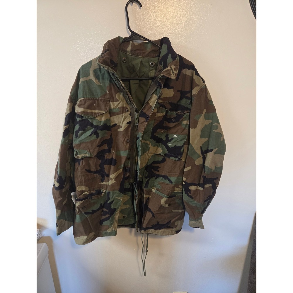 US Military M-65 Field Coat Woodland Camo Jacket Medium Regular Golden Mfg Co